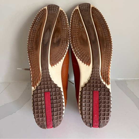 PRADA Men's Daino Calzature Donna Tan Leather Sneakers Size 9.5 (Authenticated) - Picture 14 of 16